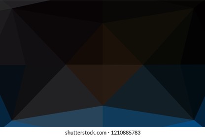 Dark BLUE vector abstract mosaic background. Modern geometrical abstract illustration with gradient. Brand new design for your business.