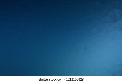 Dark BLUE vector abstract mosaic background. A sample with polygonal shapes. A completely new design for your business.