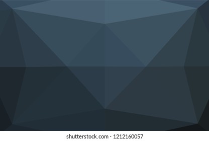 Dark BLUE vector abstract mosaic backdrop. Shining colored illustration in a Brand new style. A new texture for your design.