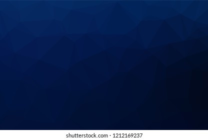 Dark BLUE vector abstract mosaic backdrop. Shining illustration, which consist of triangles. A completely new template for your business design.