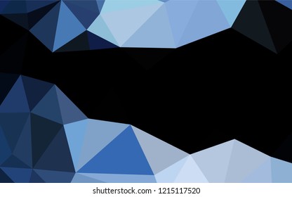 Dark BLUE vector abstract mosaic pattern. Modern geometrical abstract illustration with gradient. A completely new design for your business.