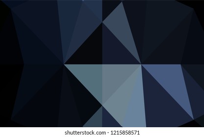 Dark BLUE vector abstract mosaic backdrop. Glitter abstract illustration with an elegant design. A completely new design for your business.