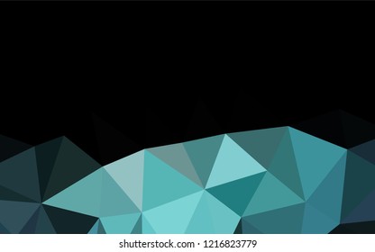 Dark BLUE vector abstract mosaic backdrop. A sample with polygonal shapes. The polygonal design can be used for your web site.