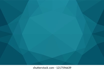Dark BLUE vector abstract mosaic pattern. Glitter abstract illustration with an elegant design. The best triangular design for your business.