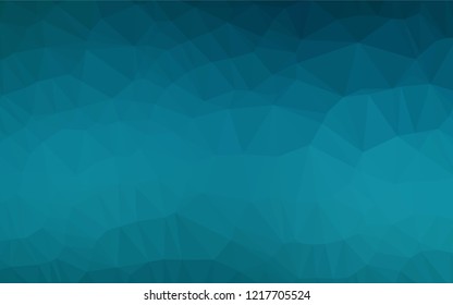Dark BLUE vector abstract mosaic pattern. Creative illustration in halftone style with gradient. The best triangular design for your business.