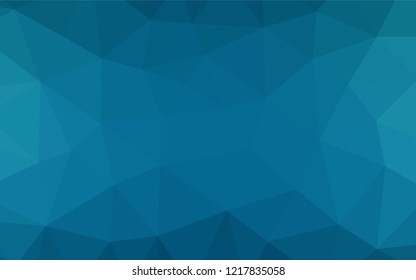 Dark BLUE vector abstract mosaic background. Creative illustration in halftone style with gradient. A new texture for your design.