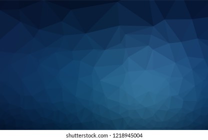 Dark BLUE vector abstract mosaic background. A vague abstract illustration with gradient. The template can be used as a background for cell phones.