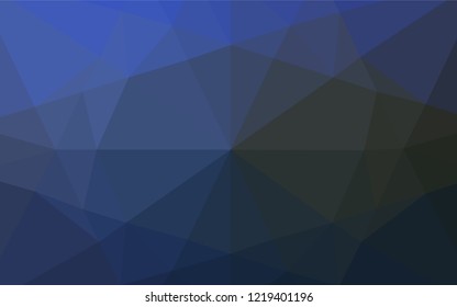 Dark BLUE vector abstract mosaic background. Creative illustration in halftone style with gradient. Brand new design for your business.