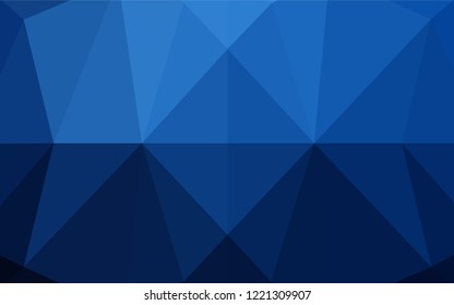 Dark BLUE vector abstract mosaic pattern. Modern geometrical abstract illustration with gradient. A new texture for your design.