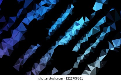 Dark BLUE vector abstract mosaic pattern. Glitter abstract illustration with an elegant design. The elegant pattern can be used as part of a brand book.