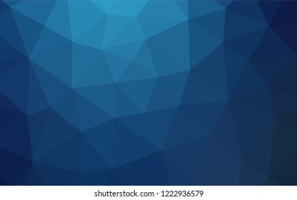 Dark BLUE vector abstract mosaic pattern. Colorful abstract illustration with gradient. Brand new design for your business.