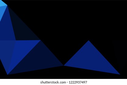 Dark BLUE vector abstract mosaic backdrop. Colorful illustration in abstract style with gradient. A new texture for your design.