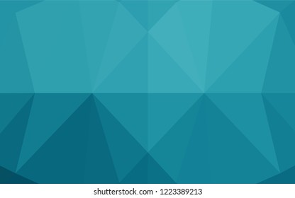 Dark BLUE vector abstract mosaic backdrop. Colorful illustration in abstract style with gradient. The elegant pattern can be used as part of a brand book.