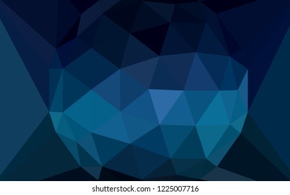 Dark BLUE vector abstract mosaic pattern with a diamond. Shining colorful illustration with triangles. Textured pattern for your backgrounds.