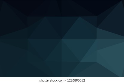 Dark BLUE vector abstract mosaic background. Creative illustration in halftone style with gradient. A new texture for your design.