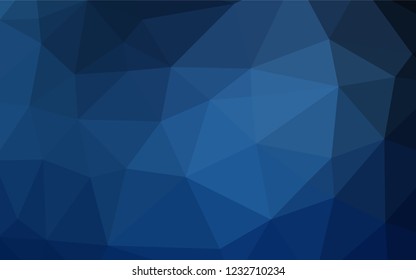 Dark BLUE vector abstract mosaic pattern. Colorful abstract illustration with gradient. The elegant pattern can be used as part of a brand book.