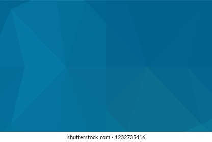 Dark BLUE vector abstract mosaic pattern. Creative geometric illustration in Origami style with gradient. Brand new design for your business.