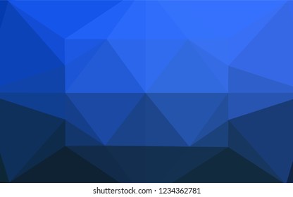 Dark BLUE vector abstract mosaic pattern. A sample with polygonal shapes. Brand new design for your business.
