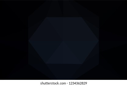 Dark BLUE vector abstract mosaic background. Shining illustration, which consist of triangles. Triangular pattern for your business design.