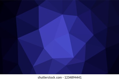 Dark BLUE vector abstract mosaic background. A completely new color illustration in a polygonal style. Completely new template for your banner.