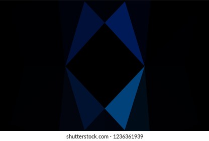Dark BLUE vector abstract mosaic background. Shining colored illustration in a Brand new style. The completely new template can be used for your brand book.