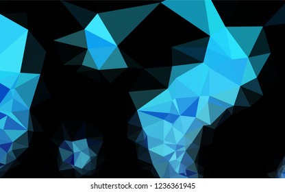 Dark BLUE vector abstract mosaic pattern. Modern geometrical abstract illustration with gradient. Brand new style for your business design.