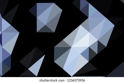 Dark BLUE vector abstract mosaic pattern. Creative illustration in halftone style with gradient. Elegant pattern for a brand book.