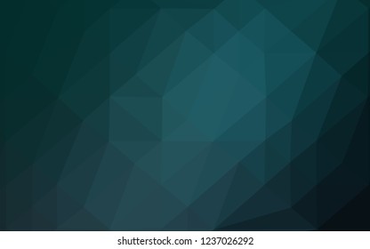 Dark BLUE vector abstract mosaic backdrop. Triangular geometric sample with gradient.  Completely new design for your business.