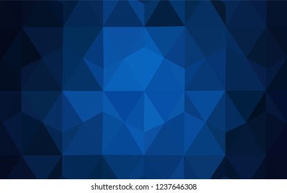 Dark BLUE vector abstract mosaic pattern. A sample with polygonal shapes. Brand new design for your business.