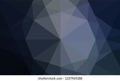 Dark BLUE vector abstract mosaic pattern. Creative illustration in halftone style with gradient. The elegant pattern can be used as part of a brand book.