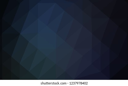 Dark BLUE vector abstract mosaic backdrop. Brand new colorful illustration in with gradient. Polygonal design for your web site.