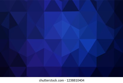 Dark BLUE vector abstract mosaic backdrop. Colorful illustration in polygonal style with gradient. Brand new design for your business.