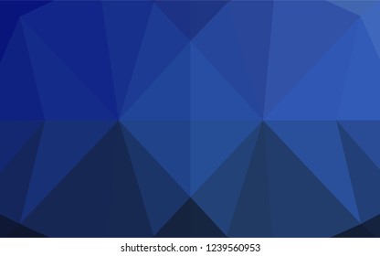 Dark BLUE vector abstract mosaic background. Creative geometric illustration in Origami style with gradient. The textured pattern can be used for background.