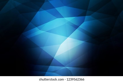 Dark BLUE vector abstract mosaic background. A completely new color illustration in a polygonal style. A new texture for your web site.