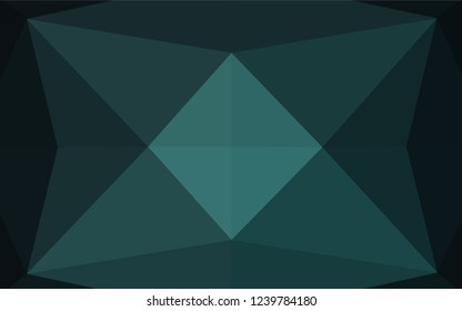 Dark BLUE vector abstract mosaic background. Colorful illustration in abstract style with gradient. Brand new design for your business.