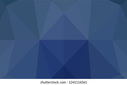 Dark BLUE vector abstract mosaic backdrop. Creative illustration in halftone style with gradient. The template can be used as a background for cell phones.