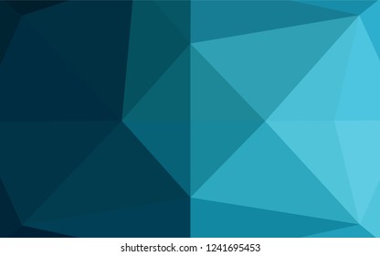 Dark BLUE vector abstract mosaic backdrop. A vague abstract illustration with gradient. A new texture for your design.