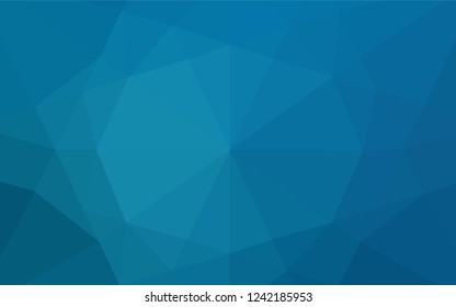 Dark BLUE vector abstract mosaic backdrop. Shining colored illustration in a Brand new style. Triangular pattern for your business design.