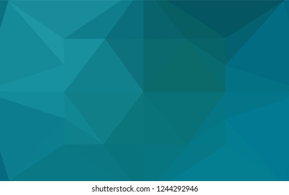 Dark BLUE vector abstract mosaic background. Creative geometric illustration in Origami style with gradient. The best triangular design for your business.