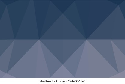 Dark BLUE vector abstract mosaic backdrop. A sample with polygonal shapes. The best triangular design for your business.