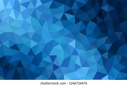 Dark BLUE vector abstract mosaic background. Colorful illustration in abstract style with triangles. Brand new style for your business design.