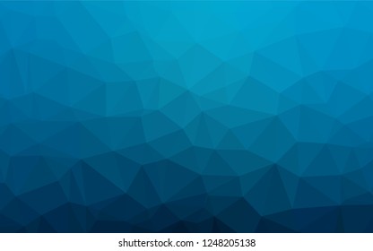 Dark BLUE vector abstract mosaic background. Shining illustration, which consist of triangles. The template can be used as a background for cell phones.
