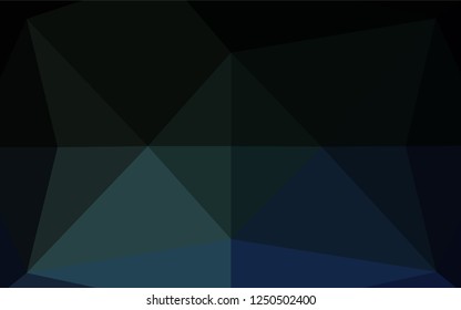 Dark BLUE vector abstract mosaic pattern. Brand new colored illustration in blurry style with gradient. Triangular pattern for your business design.