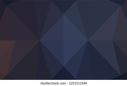 Dark BLUE vector abstract mosaic pattern. Creative illustration in halftone style with gradient. Brand new design for your business.