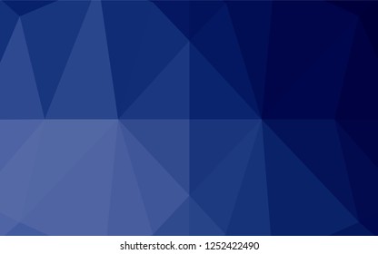 Dark BLUE vector abstract mosaic backdrop. Creative illustration in halftone style with gradient. The textured pattern can be used for background.