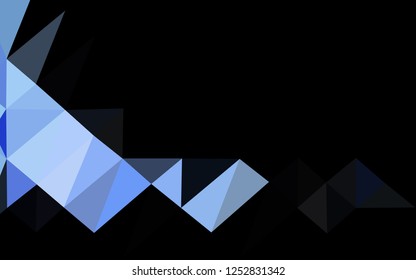 Dark BLUE vector abstract mosaic pattern. Colorful abstract illustration with gradient. Brand new design for your business.