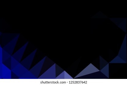 Dark BLUE vector abstract mosaic background. Colorful illustration in abstract style with gradient. Template for your brand book.