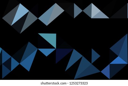 Dark BLUE vector abstract mosaic background. A vague abstract illustration with gradient. Brand new style for your business design.