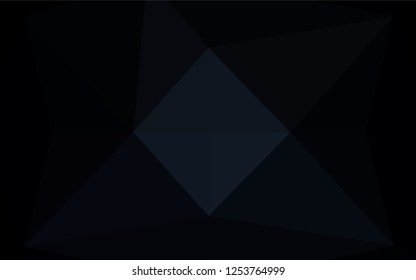 Dark BLUE vector abstract mosaic pattern. Geometric illustration in Origami style with gradient.  A new texture for your design.