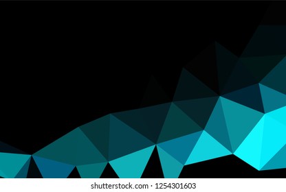 Dark BLUE vector abstract mosaic backdrop. A sample with polygonal shapes. A completely new design for your business.